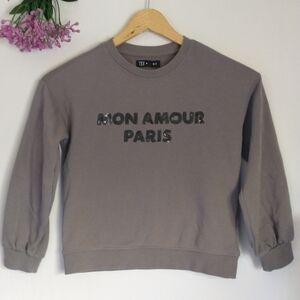 Tex* Mon Amour Paris Kids Sweatshirt Size 6-7